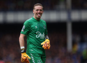 Jordan Pickford for Everton i Premier League-kampen imod Nottingham Forest.