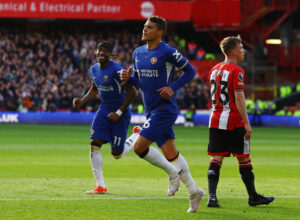 Thiago Silva scorer for Chelsea mod Sheffield United i Premier League.