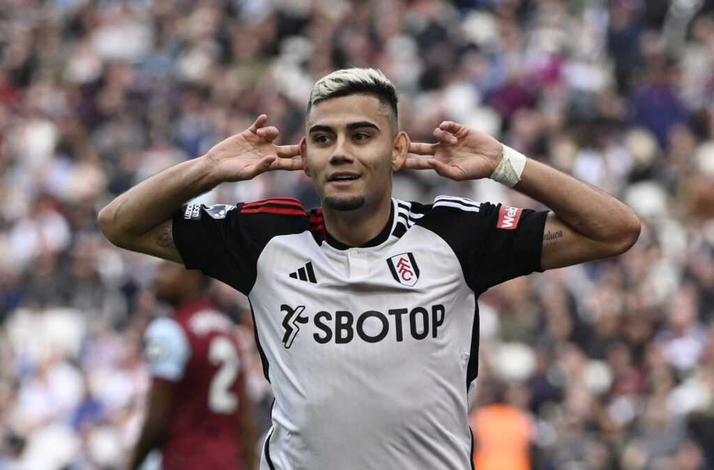 Andreas Pereira scorede to gange for Fulham mod West Ham på London Stadium.