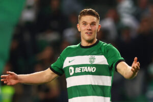 Viktor Gyokeres i kamp for Sporting CP