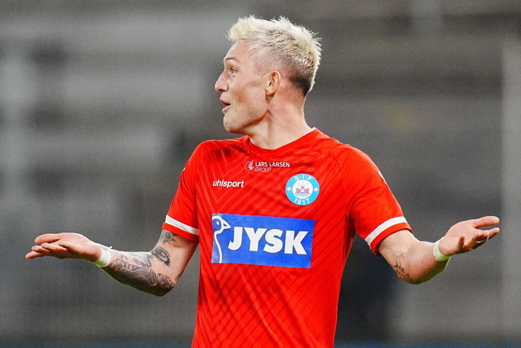 Oliver Sonne efter sit saksespark imod Brøndby IF.