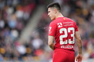 Oliver Villadsen under Superliga-kampen imellem FC Nordsjælland og Brøndby IF.