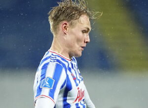 Max Fenger i kamp for OB i tirsdagens nederlag til Vejle