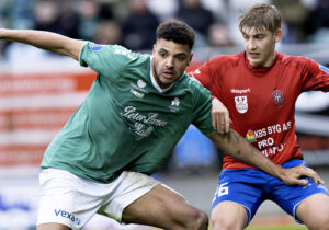 Viborgs Anosike Ementa i superligakampen mellem Viborg FF og Hvidovre IF på Energi Viborg Arena, søndag den 31. marts 2024.