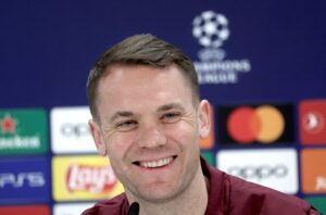 Det var Manuel Neuer, der tog imod pressen, inden Bayern og Real Madrid mødes onsdag aften.