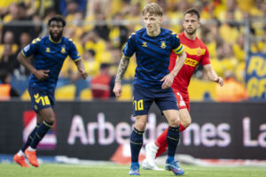Daniel Wass under Superliga-kampen mellem Brøndby IF og FC Nordsjælland.
