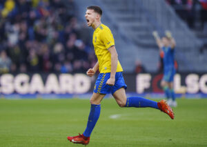 Jordi Vanlerberghe scorer for Brøndby IF i Superligakampen mod Silkeborg IF.