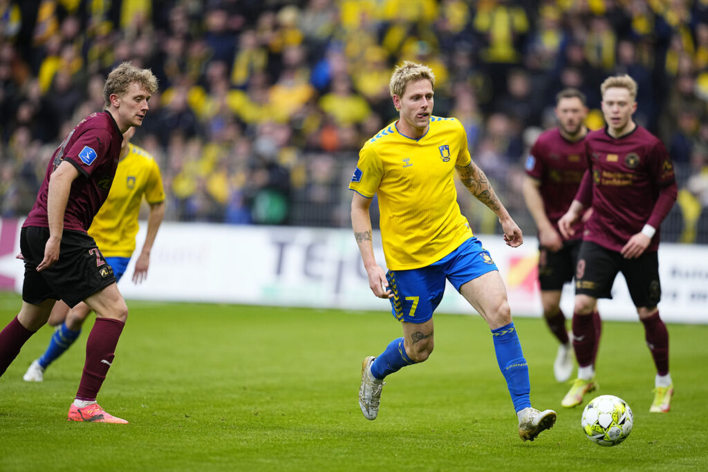 Nicolai Vallys i Superliga-kampen mellem FC Midtjylland og Brøndby IF.