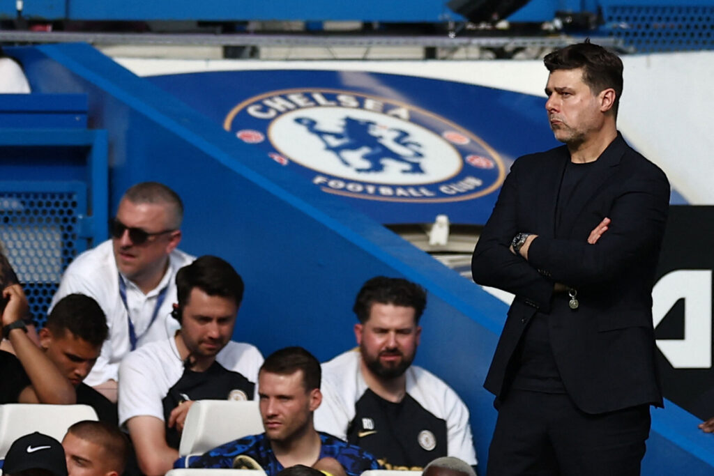 Chelseas manager, Mauricio Pochettino, under kampen mod Bournemouth i Premier League.