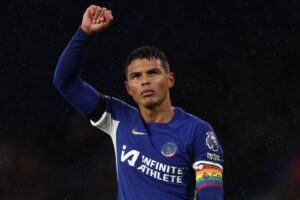 Thiago Silva for Chelsea efter Premier League-kampen mod Brighton.