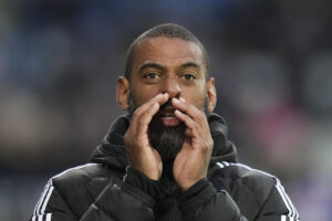 David Nielsen under superligakampen mellem OB og Lyngby Boldklub på Nature Energy Park i Odense.