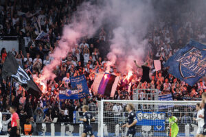 FCKs fans under superligakampen mellem FC København og AGF i Parken i København søndag den 28. april 2024.
