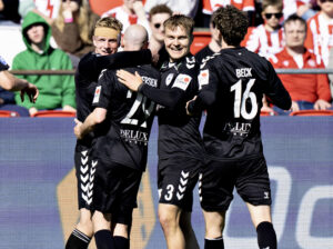 Kolding IF jubler efter scoring.