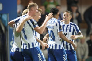 Esbjerg-spillere jubler over scoring