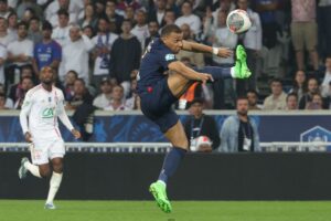 Kylian Mbappé i aktion for PSG.