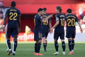 Real Madrid-fejrer Brahim Diaz-scoring imod Granada.