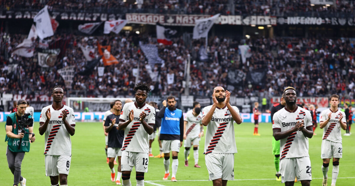 Leverkusen bliver ved og ved: Tæt på det ultimative mål Foto: Kai Pfaffenbach/Reuters/Ritzau Scanpix