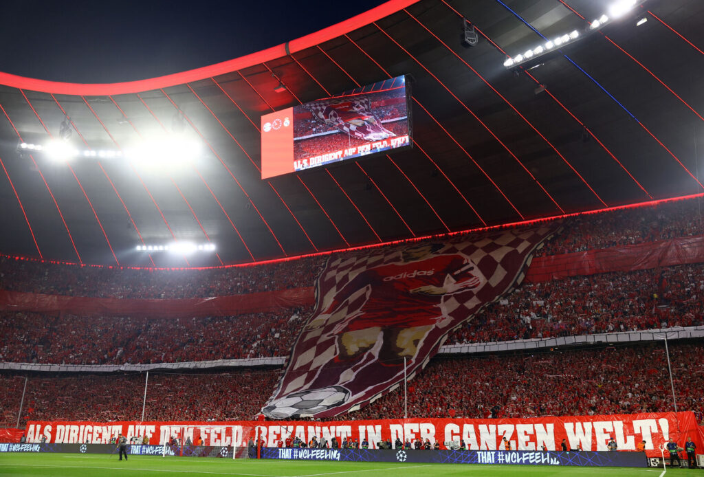 Allianz Arena inden opgøret mellem Bayern München og Real Madrid i Champions League.