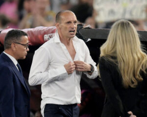 Massimiliano Allegri under Coppa Italia-finalen mellem Juventus og Atalanta.