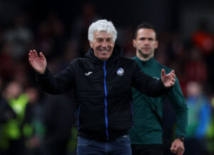Atalanta-manager Gian Piero Gasperini efter Europa League-triumfen mod Bayer Leverkusen.