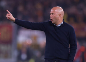 Feyenoord-træner Arne Slot under Europa League-kampen mod AS Roma.