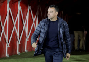 Xavi på vej ud til kamp for FC Barcelona.