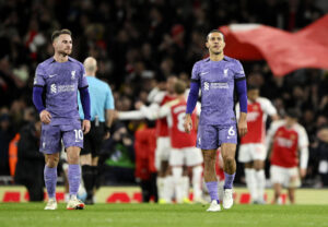 Thiago Alcantara efter en kamp mellem Liverpool og Arsenal.