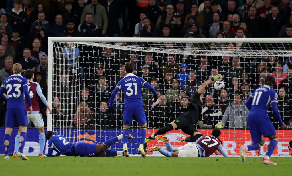 Premier League-kampen mellem Chelsea og Aston Villa.