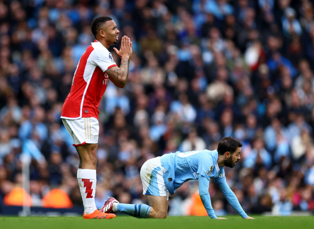 Gabriel Jesus i Premier League-kampen mellem Arsenal og Manchester City.