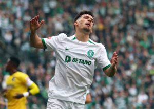 Pedro Goncalves i kamp for Sporting.