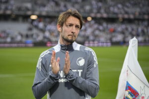 Rasmus Falk efter Superligakampen mellem AGF og FCK på Ceres Park.