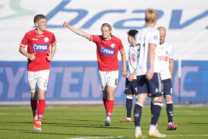 Stefan Thordarson jubler over sin scoring mod AGF.