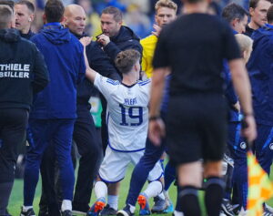 Jelert i græsset efter hård behandling af Retov