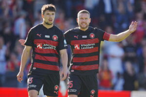 Superliga-kampen mellem FC Nordsjælland og FC Midtjylland på Right to Dream Park.