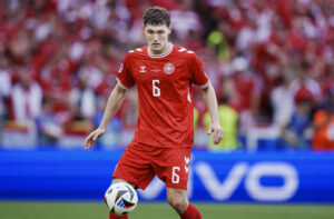 Andreas Christensen havde en god kamp på bolden mod Slovenien.