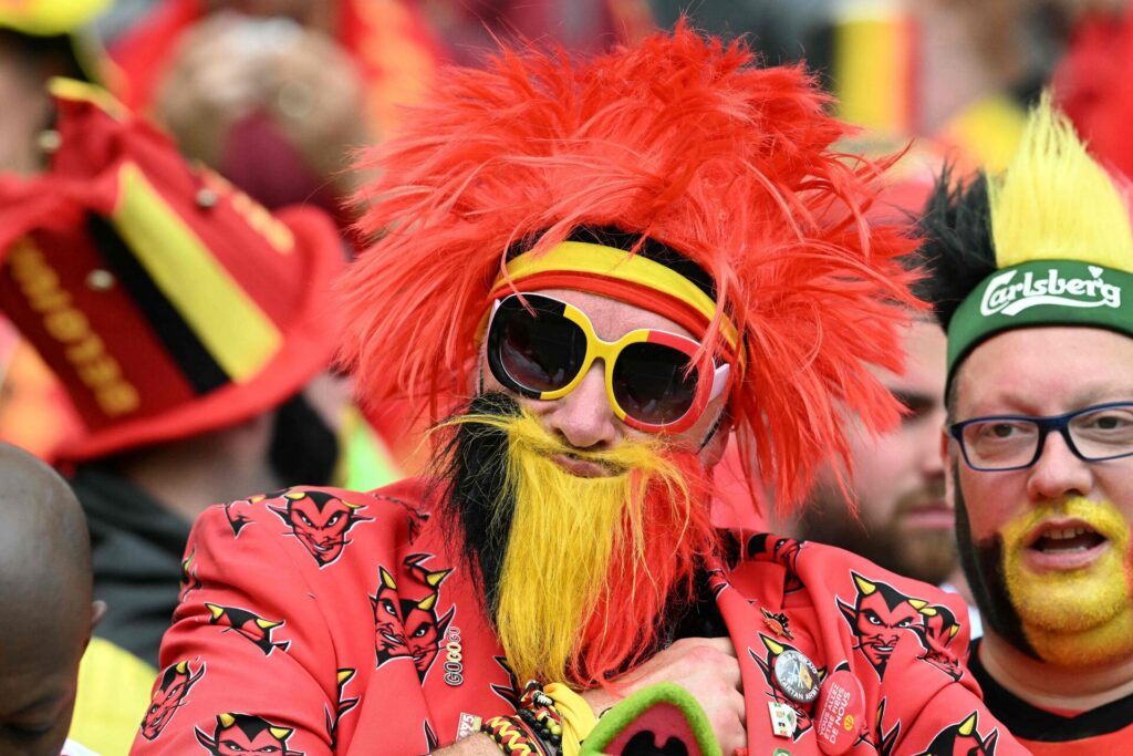 Belgien-fans før EM-kampen imod Slovakiet.