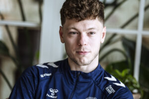 Andreas Skov Olsen til landsholdets mixed zone og træning forud for EM.