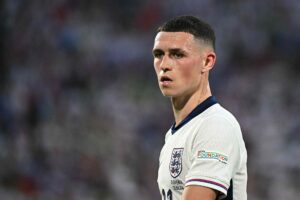 Phil Foden under England EM-opgør mod Slovenien.
