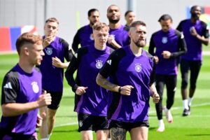 Det tyske landshold træner sammen