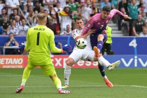 Kai Havertz kommer til afslutning for Tyskland mod Ungarn ved EM.