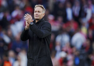 Kasper Hjulmand efter Danmarks landskamp imod Sverige.