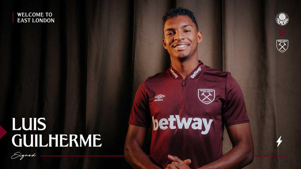 Luis Guilherme præsenteres i West Ham.