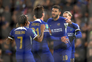 Armando Broja i kamp for Chelsea.