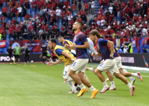 De kroatiske stjerner varmer op inden kampen mod Albanien