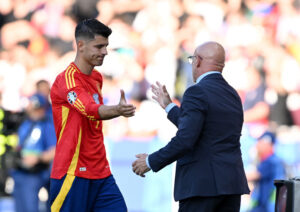 Alvaro Morata udskiftes i kampen mellem Spanien og Kroatien