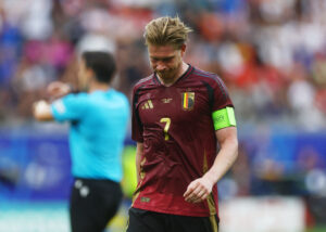 Kevin de Bruyne efter Belgiens skuffende kamp imod Slovakiet.