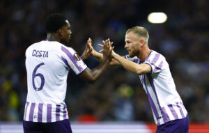 Mikkel Desler i aktion for Toulouse.