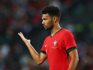 Goncalo Ramos under en kamp for Portugal.