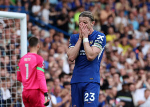 Conor Gallagher i kamp for Chelsea.