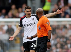 Joao Palhinha i kamp for Fulham på Craven Cottage imod Newcastle United.